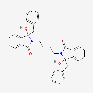 molecular formula C34H32N2O4 B4302542 2,2'-butane-1,4-diylbis(3-benzyl-3-hydroxyisoindolin-1-one) 