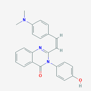 molecular formula C24H21N3O2 B430255 2-{2-[4-(dimethylamino)phenyl]vinyl}-3-(4-hydroxyphenyl)-4(3H)-quinazolinone 
