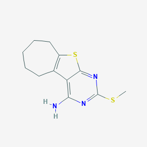 molecular formula C12H15N3S2 B430256 2-(methylsulfanyl)-6,7,8,9-tetrahydro-5H-cyclohepta[4,5]thieno[2,3-d]pyrimidin-4-amine 