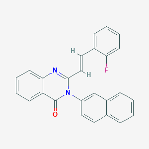 molecular formula C26H17FN2O B430260 2-[2-(2-fluorophenyl)vinyl]-3-(2-naphthyl)-4(3H)-quinazolinone 