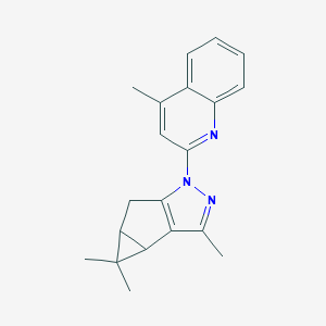 3,4,4-Trimethyl-1-(4-methyl-quinolin-2-yl)-3b,4,4a,5-tetrahydro-1H-cyclopropa[3,4]cyclopenta[1,2-c]pyrazole