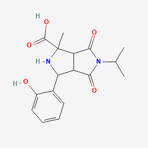 molecular formula C17H20N2O5 B4302637 3-(2-hydroxyphenyl)-5-isopropyl-1-methyl-4,6-dioxooctahydropyrrolo[3,4-c]pyrrole-1-carboxylic acid 
