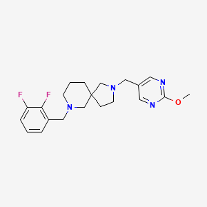 molecular formula C21H26F2N4O B4302735 7-(2,3-difluorobenzyl)-2-[(2-methoxy-5-pyrimidinyl)methyl]-2,7-diazaspiro[4.5]decane 