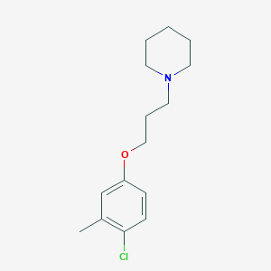molecular formula C15H22ClNO B430274 4-Chloro-3-methylphenyl 3-(1-piperidinyl)propyl ether 