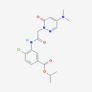 molecular formula C18H21ClN4O4 B4302750 isopropyl 4-chloro-3-({[4-(dimethylamino)-6-oxo-1(6H)-pyridazinyl]acetyl}amino)benzoate 
