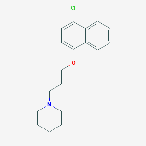 molecular formula C18H22ClNO B430279 4-Chloro-1-naphthyl 3-(1-piperidinyl)propyl ether 