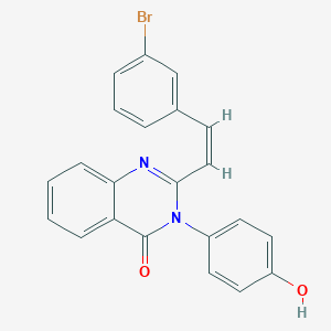 molecular formula C22H15BrN2O2 B430284 2-[2-(3-bromophenyl)vinyl]-3-(4-hydroxyphenyl)-4(3H)-quinazolinone CAS No. 361987-73-7