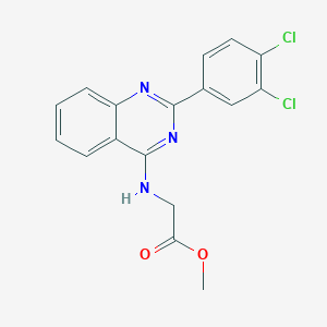 molecular formula C17H13Cl2N3O2 B430285 Methyl {[2-(3,4-dichlorophenyl)-4-quinazolinyl]amino}acetate 