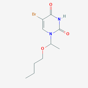 molecular formula C10H15BrN2O3 B430287 5-bromo-1-(1-butoxyethyl)-2,4(1H,3H)-pyrimidinedione 