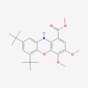 molecular formula C24H31NO5 B4302876 methyl 6,8-di-tert-butyl-3,4-dimethoxy-10H-phenoxazine-1-carboxylate 