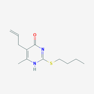 molecular formula C12H18N2OS B430288 5-Allyl-2-(butylsulfanyl)-6-methyl-4-pyrimidinol CAS No. 354992-95-3