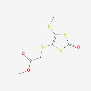 molecular formula C7H8O3S4 B4302893 methyl {[5-(methylthio)-2-oxo-1,3-dithiol-4-yl]thio}acetate 