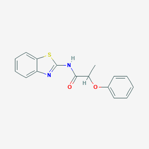 molecular formula C16H14N2O2S B430293 N-(1,3-benzothiazol-2-yl)-2-phenoxypropanamide 
