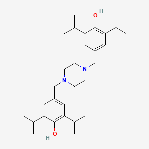 molecular formula C30H46N2O2 B4302989 4,4'-[piperazine-1,4-diylbis(methylene)]bis(2,6-diisopropylphenol) 