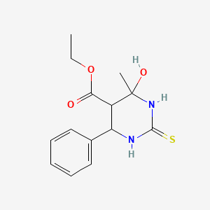 ethyl 4-hydroxy-4-methyl-6-phenyl-2-thioxohexahydropyrimidine-5-carboxylate