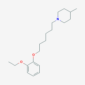 molecular formula C20H33NO2 B430302 1-[6-(2-Ethoxyphenoxy)hexyl]-4-methylpiperidine 