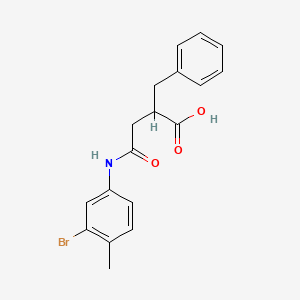 molecular formula C18H18BrNO3 B4303022 2-benzyl-4-[(3-bromo-4-methylphenyl)amino]-4-oxobutanoic acid 