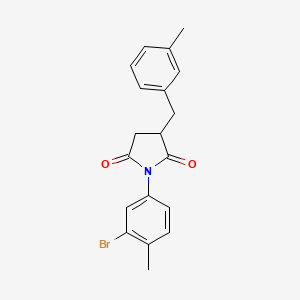 molecular formula C19H18BrNO2 B4303046 1-(3-bromo-4-methylphenyl)-3-(3-methylbenzyl)pyrrolidine-2,5-dione 