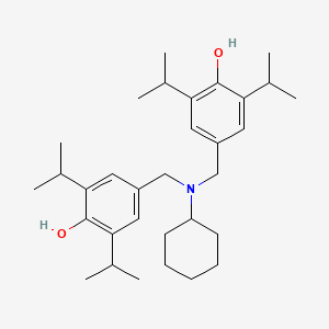 molecular formula C32H49NO2 B4303085 4,4'-[(cyclohexylimino)bis(methylene)]bis(2,6-diisopropylphenol) 