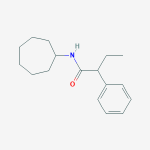 molecular formula C17H25NO B430309 N-cycloheptyl-2-phenylbutanamide 