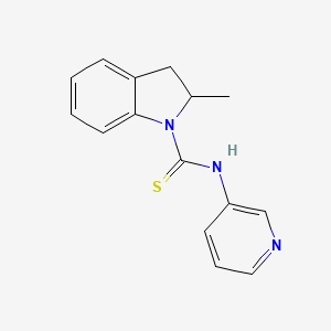molecular formula C15H15N3S B4303105 2-methyl-N-pyridin-3-ylindoline-1-carbothioamide 