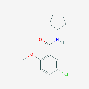 molecular formula C13H16ClNO2 B430311 5-chloro-N-cyclopentyl-2-methoxybenzamide 