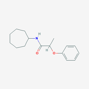 molecular formula C16H23NO2 B430313 N-cycloheptyl-2-phenoxypropanamide 