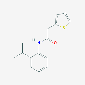 molecular formula C15H17NOS B430317 N-(2-isopropylphenyl)-2-thien-2-ylacetamide CAS No. 349424-38-0