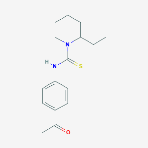 molecular formula C16H22N2OS B4303196 N-(4-acetylphenyl)-2-ethylpiperidine-1-carbothioamide 