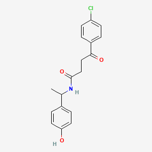 molecular formula C18H18ClNO3 B4303228 4-(4-chlorophenyl)-N-[1-(4-hydroxyphenyl)ethyl]-4-oxobutanamide 