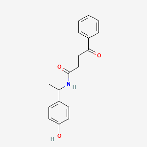 molecular formula C18H19NO3 B4303236 N-[1-(4-hydroxyphenyl)ethyl]-4-oxo-4-phenylbutanamide 