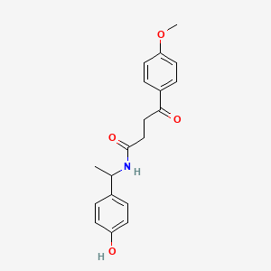 molecular formula C19H21NO4 B4303254 N-[1-(4-hydroxyphenyl)ethyl]-4-(4-methoxyphenyl)-4-oxobutanamide 