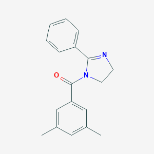 molecular formula C18H18N2O B430327 1-(3,5-dimethylbenzoyl)-2-phenyl-4,5-dihydro-1H-imidazole 