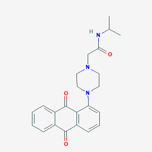 molecular formula C23H25N3O3 B4303300 2-[4-(9,10-dioxo-9,10-dihydroanthracen-1-yl)piperazin-1-yl]-N-isopropylacetamide 