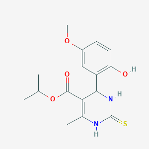 Isopropyl 4-(2-hydroxy-5-methoxyphenyl)-6-methyl-2-thioxo-1,2,3,4-tetrahydro-5-pyrimidinecarboxylate