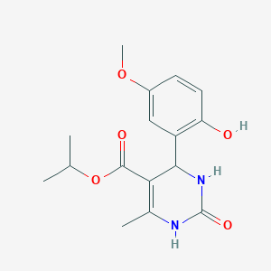 molecular formula C16H20N2O5 B430332 Isopropyl 4-(2-hydroxy-5-methoxyphenyl)-6-methyl-2-oxo-1,2,3,4-tetrahydro-5-pyrimidinecarboxylate 