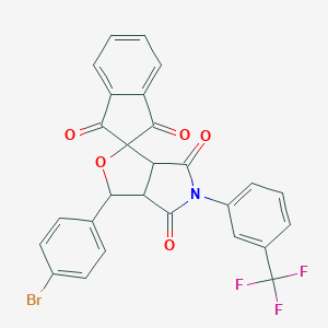 3-(4-bromophenyl)-5-[3-(trifluoromethyl)phenyl]-3a,6a-dihydrospiro[furo[3,4-c]pyrrole-1,2'-indene]-1',3',4,6(3H,5H)-tetrone