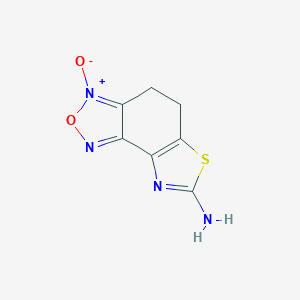 molecular formula C7H6N4O2S B430344 4,5-Dihydro[1,3]thiazolo[4,5-e][2,1,3]benzoxadiazol-7-amine 3-oxide 