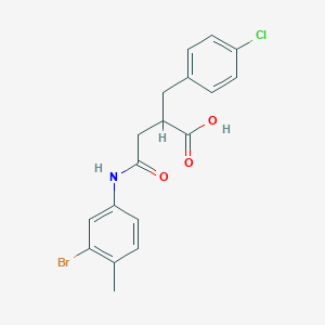 molecular formula C18H17BrClNO3 B4303511 4-[(3-bromo-4-methylphenyl)amino]-2-(4-chlorobenzyl)-4-oxobutanoic acid 