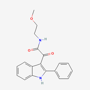 molecular formula C19H18N2O3 B4303529 N-(2-methoxyethyl)-2-oxo-2-(2-phenyl-1H-indol-3-yl)acetamide 