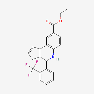 molecular formula C22H20F3NO2 B4303541 ethyl 4-[2-(trifluoromethyl)phenyl]-3a,4,5,9b-tetrahydro-3H-cyclopenta[c]quinoline-8-carboxylate 