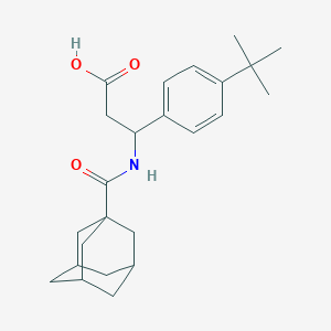 molecular formula C24H33NO3 B4303548 3-[(1-adamantylcarbonyl)amino]-3-(4-tert-butylphenyl)propanoic acid CAS No. 6411-37-6