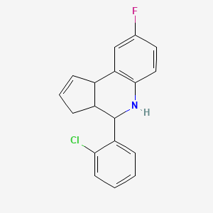 molecular formula C18H15ClFN B4303553 4-(2-chlorophenyl)-8-fluoro-3a,4,5,9b-tetrahydro-3H-cyclopenta[c]quinoline 