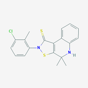molecular formula C19H17ClN2S2 B430357 2-(3-chloro-2-methylphenyl)-4,4-dimethyl-4,5-dihydroisothiazolo[5,4-c]quinoline-1(2H)-thione 