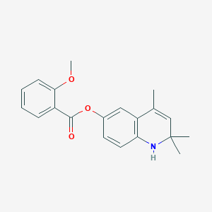 molecular formula C20H21NO3 B430360 2,2,4-Trimethyl-1,2-dihydroquinolin-6-yl 2-methoxybenzoate 