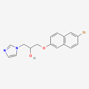 molecular formula C16H15BrN2O2 B4303607 1-[(6-bromo-2-naphthyl)oxy]-3-(1H-imidazol-1-yl)propan-2-ol 