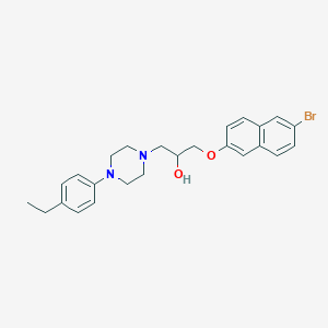 molecular formula C25H29BrN2O2 B4303622 1-[(6-bromo-2-naphthyl)oxy]-3-[4-(4-ethylphenyl)piperazin-1-yl]propan-2-ol 