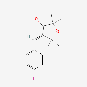 molecular formula C15H17FO2 B4303623 4-(4-fluorobenzylidene)-2,2,5,5-tetramethyldihydrofuran-3(2H)-one 