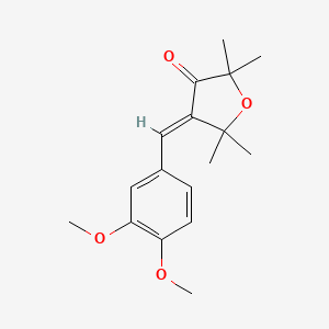 molecular formula C17H22O4 B4303639 4-(3,4-dimethoxybenzylidene)-2,2,5,5-tetramethyldihydrofuran-3(2H)-one 