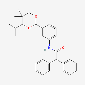 molecular formula C29H33NO3 B4303642 N-[3-(4-isopropyl-5,5-dimethyl-1,3-dioxan-2-yl)phenyl]-2,2-diphenylacetamide 